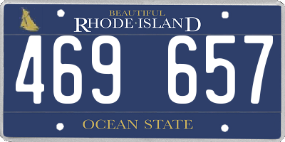 RI license plate 469657