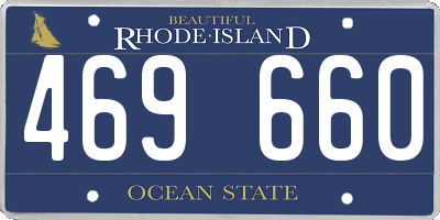RI license plate 469660