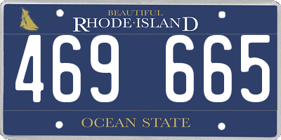 RI license plate 469665