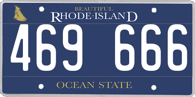 RI license plate 469666