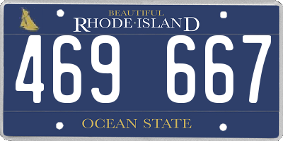 RI license plate 469667