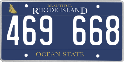 RI license plate 469668