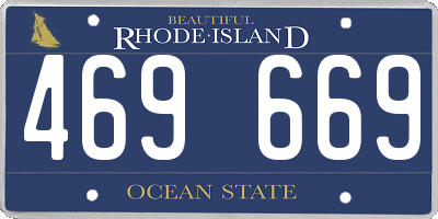 RI license plate 469669