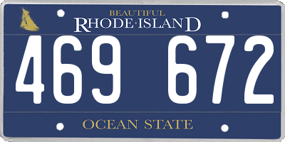 RI license plate 469672
