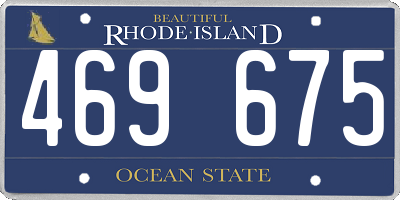 RI license plate 469675