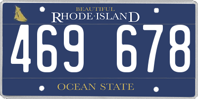 RI license plate 469678