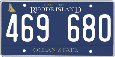 RI license plate 469680
