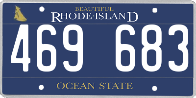 RI license plate 469683