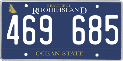 RI license plate 469685