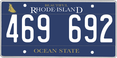 RI license plate 469692