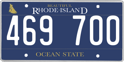 RI license plate 469700