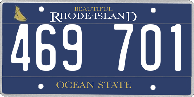 RI license plate 469701