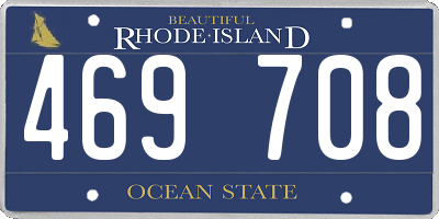 RI license plate 469708