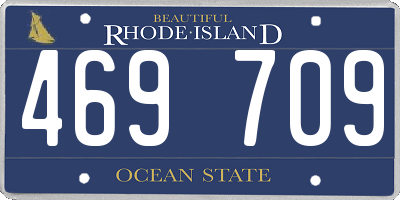 RI license plate 469709