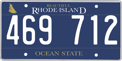 RI license plate 469712