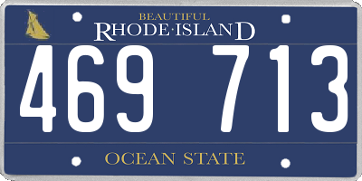 RI license plate 469713