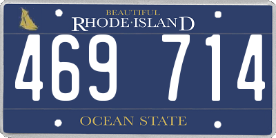 RI license plate 469714