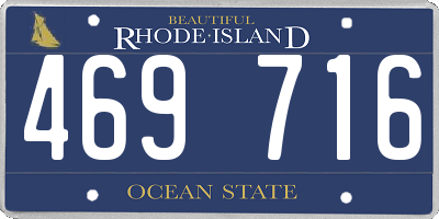 RI license plate 469716