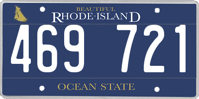 RI license plate 469721