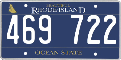 RI license plate 469722