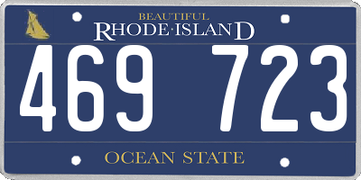 RI license plate 469723