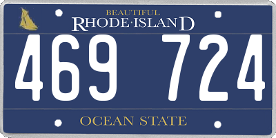 RI license plate 469724