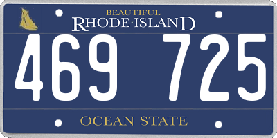 RI license plate 469725