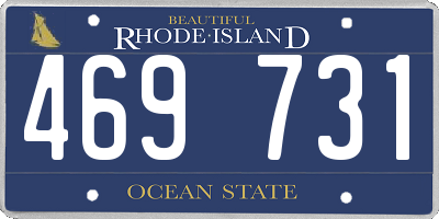 RI license plate 469731