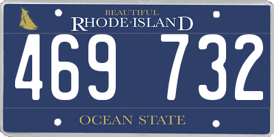 RI license plate 469732