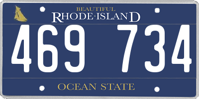 RI license plate 469734