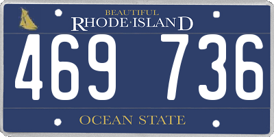 RI license plate 469736