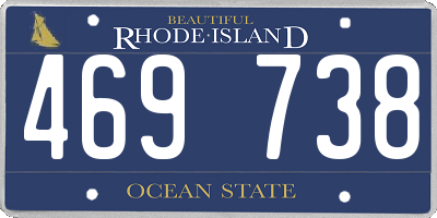 RI license plate 469738