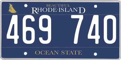 RI license plate 469740