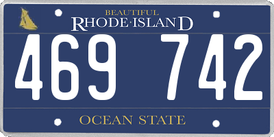 RI license plate 469742