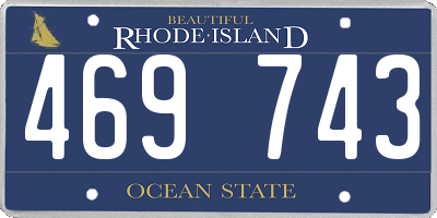 RI license plate 469743