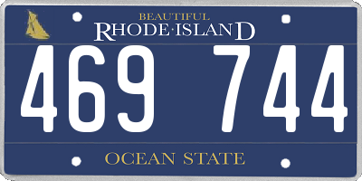 RI license plate 469744