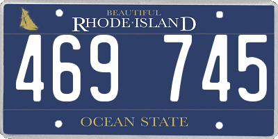 RI license plate 469745