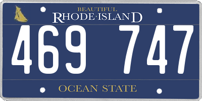 RI license plate 469747