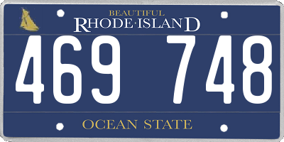 RI license plate 469748