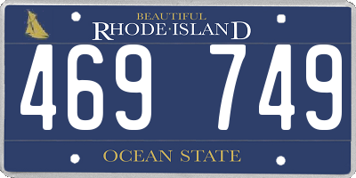 RI license plate 469749