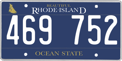 RI license plate 469752