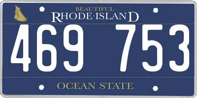 RI license plate 469753