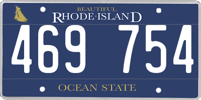 RI license plate 469754