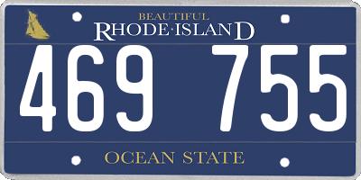 RI license plate 469755