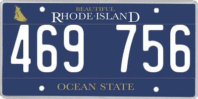 RI license plate 469756