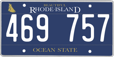 RI license plate 469757