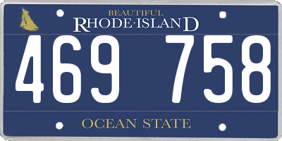 RI license plate 469758