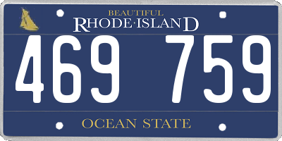 RI license plate 469759