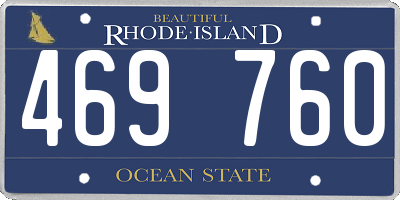 RI license plate 469760