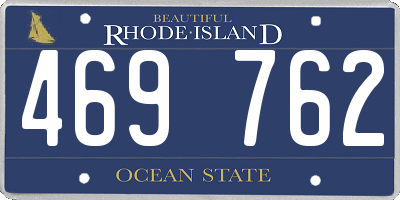 RI license plate 469762